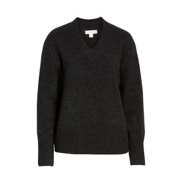 Treasure & Bond Cozy V-Neck Sweater - Charcoal - Medium - Picture 1 of 12